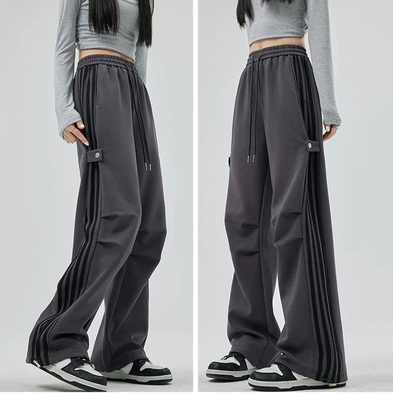 Wide-Leg Track Pants
