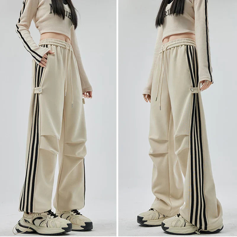 Wide-Leg Track Pants