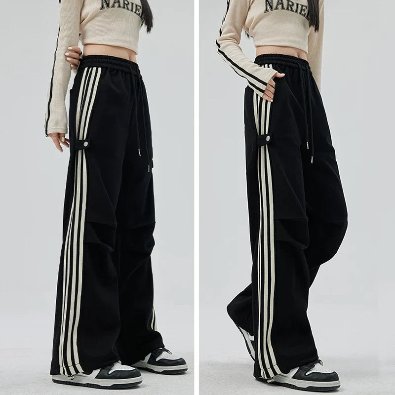 Wide-Leg Track Pants