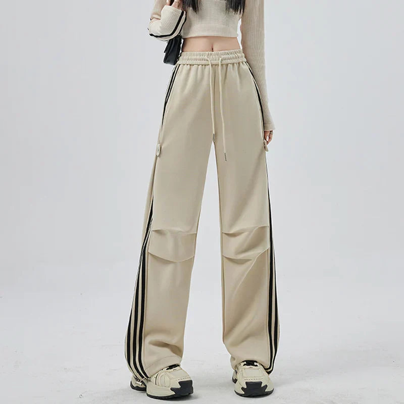 Wide-Leg Track Pants