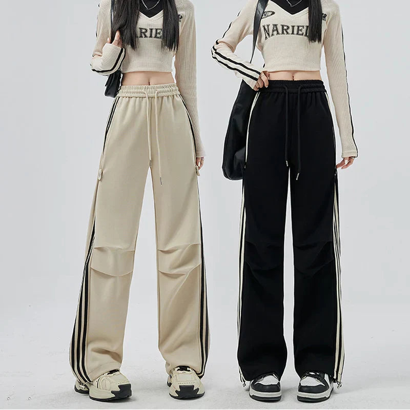 Wide-Leg Track Pants