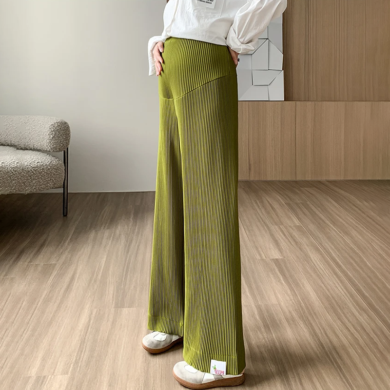 Ribbed Wide-Leg Pants