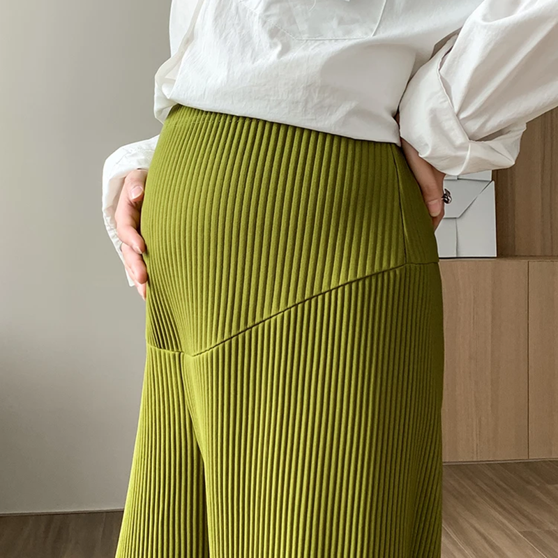 Ribbed Wide-Leg Pants