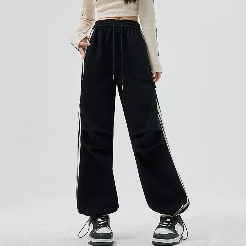Wide-Leg Track Pants