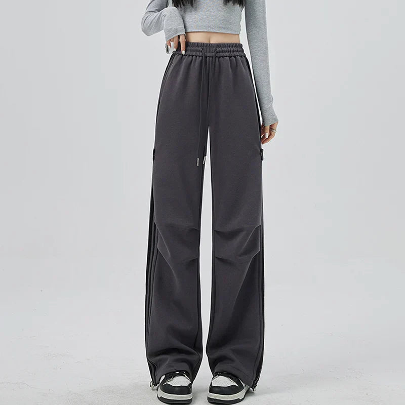 Wide-Leg Track Pants