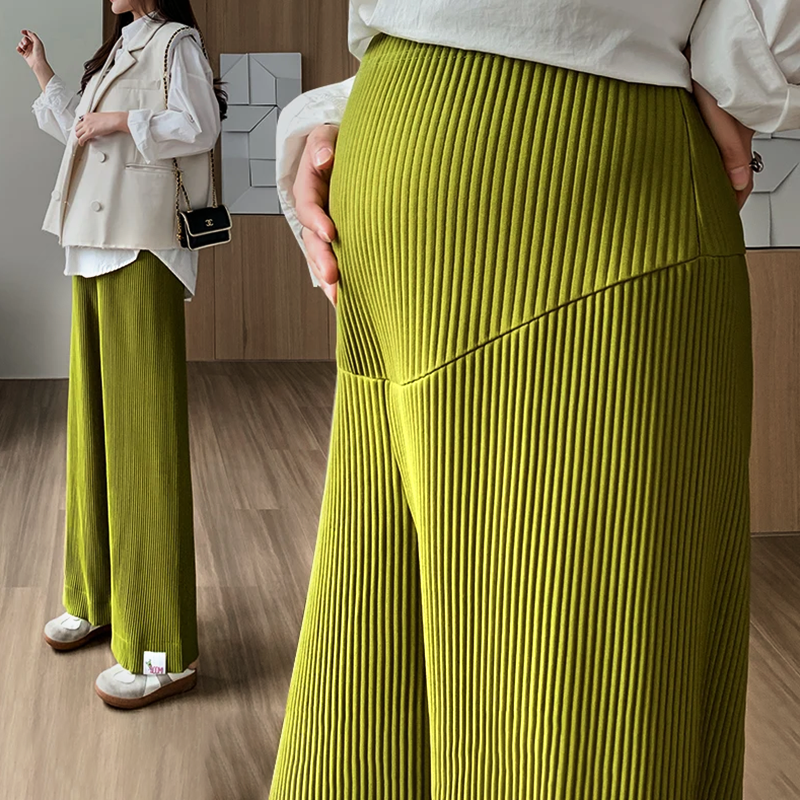 Ribbed Wide-Leg Pants